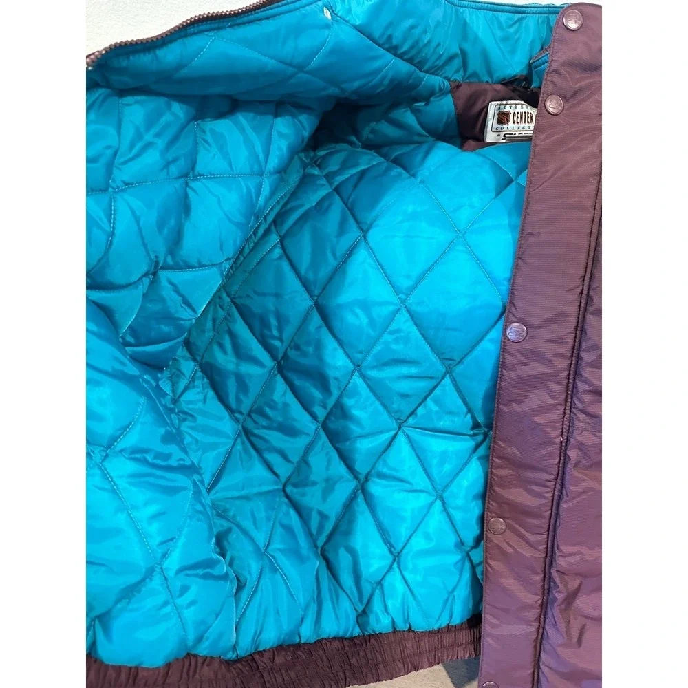 Starter Mighty Ducks Jacket Mens XXL Purple Teal Excellent Vintage NHL Puffer - Picture 5 of 8